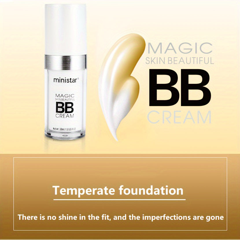 Colour Changing Liquid Foundation Hides Wrinkles&Lines,BB Cream Makeup Base Concealer Cover Moisturizing Fluid for all Skin Tone