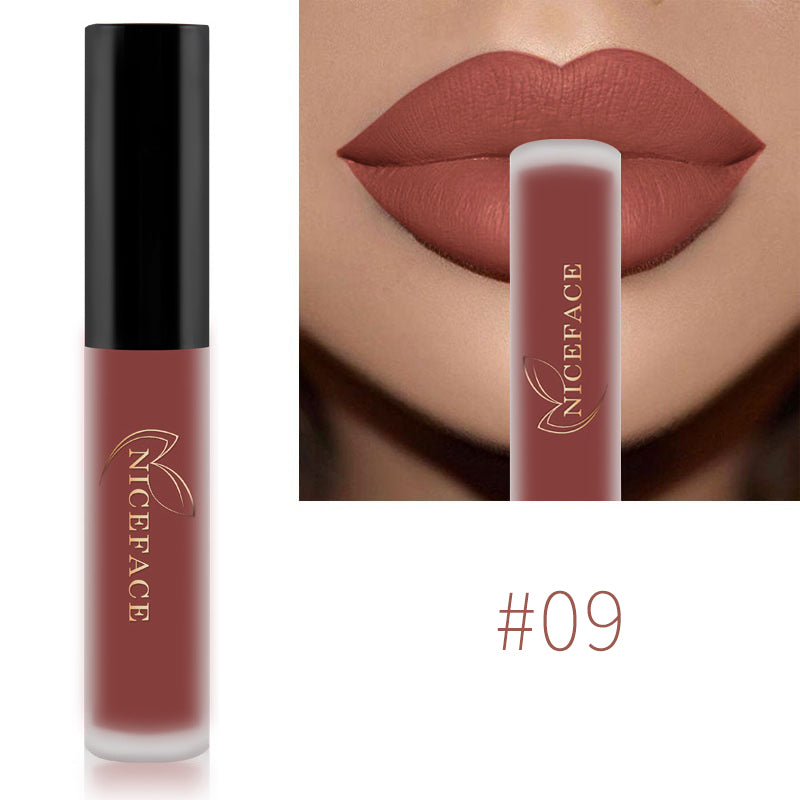 Hot Color Lip Gloss Waterproof Matt Lipgloss Lasting Nude Liquid Lipstick Cosmetic Sexy Women Lip Tint Makeup Lip Stain