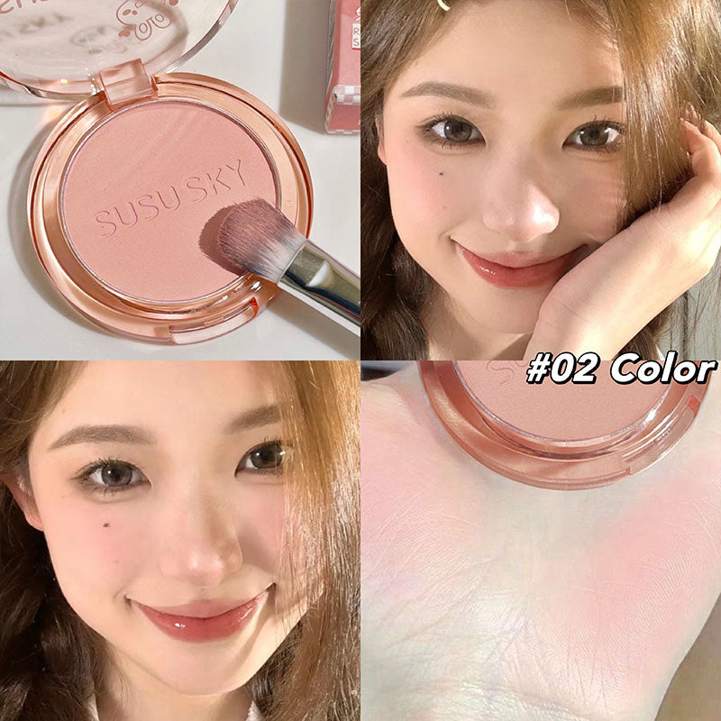 Rabbit Monochrome Blush Matte Matte Long-lasting Color Not Easy to Fly Whitening Rouge