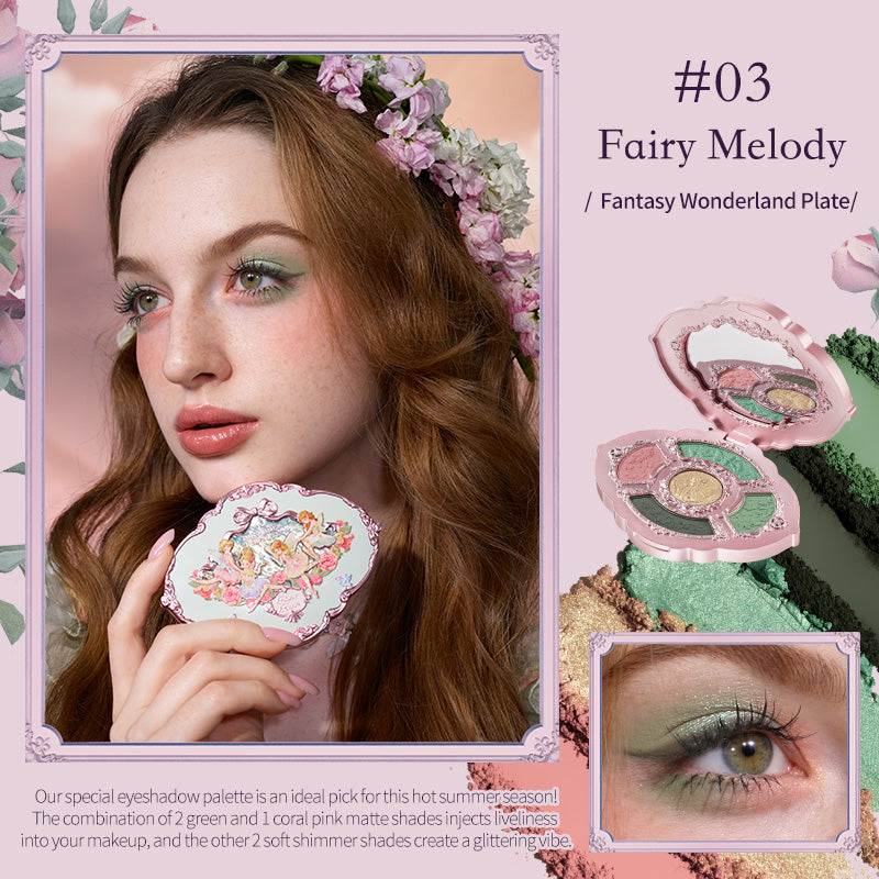 Flower Knows Midsummer Fairytales Collection Embossed Five-Color Eyeshadow Palette