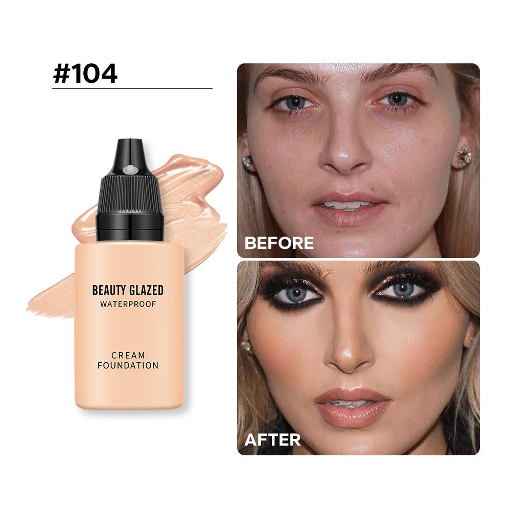 24 Hour HD Full Cover Matte Liquid Foundation Matte Natural Waterproof Foundation Face Makeup,Brighten Skin Color
