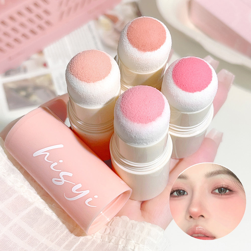 Soft Fog Blush Stick - Energetic and Bouncy Korean Style Brightening  Dual-Use for Lips and Cheeks