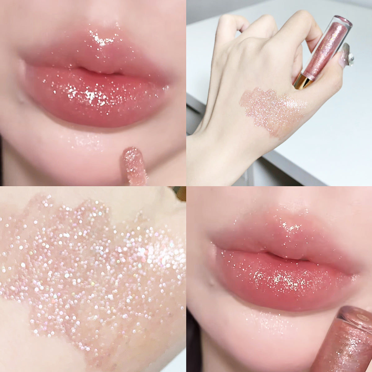 Moisturizing  plump and sparkling lip gloss  water-glossy mirror lip glaze  moisturizing and moisturizing lip oil for pouty lips