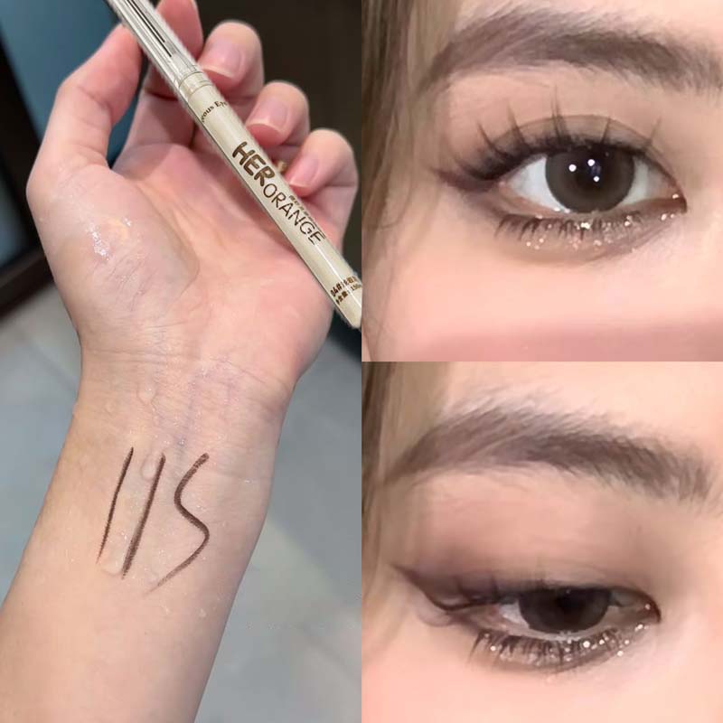 Chocolate Brown Eyeliner Gel Pen 5 Colors Long-lasting Waterproof Gel Eyeliner Latte Coffee Matte Silkworm Eyeliner Pen Makeup