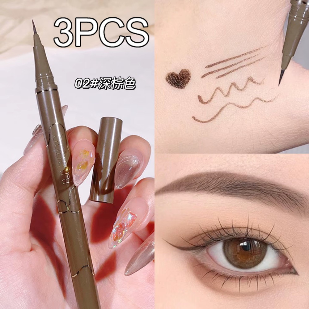 Slim eyeliner is waterproof   sweat-proof   long-lasting and non-smudged Newbie brown eyeliner liquid pen