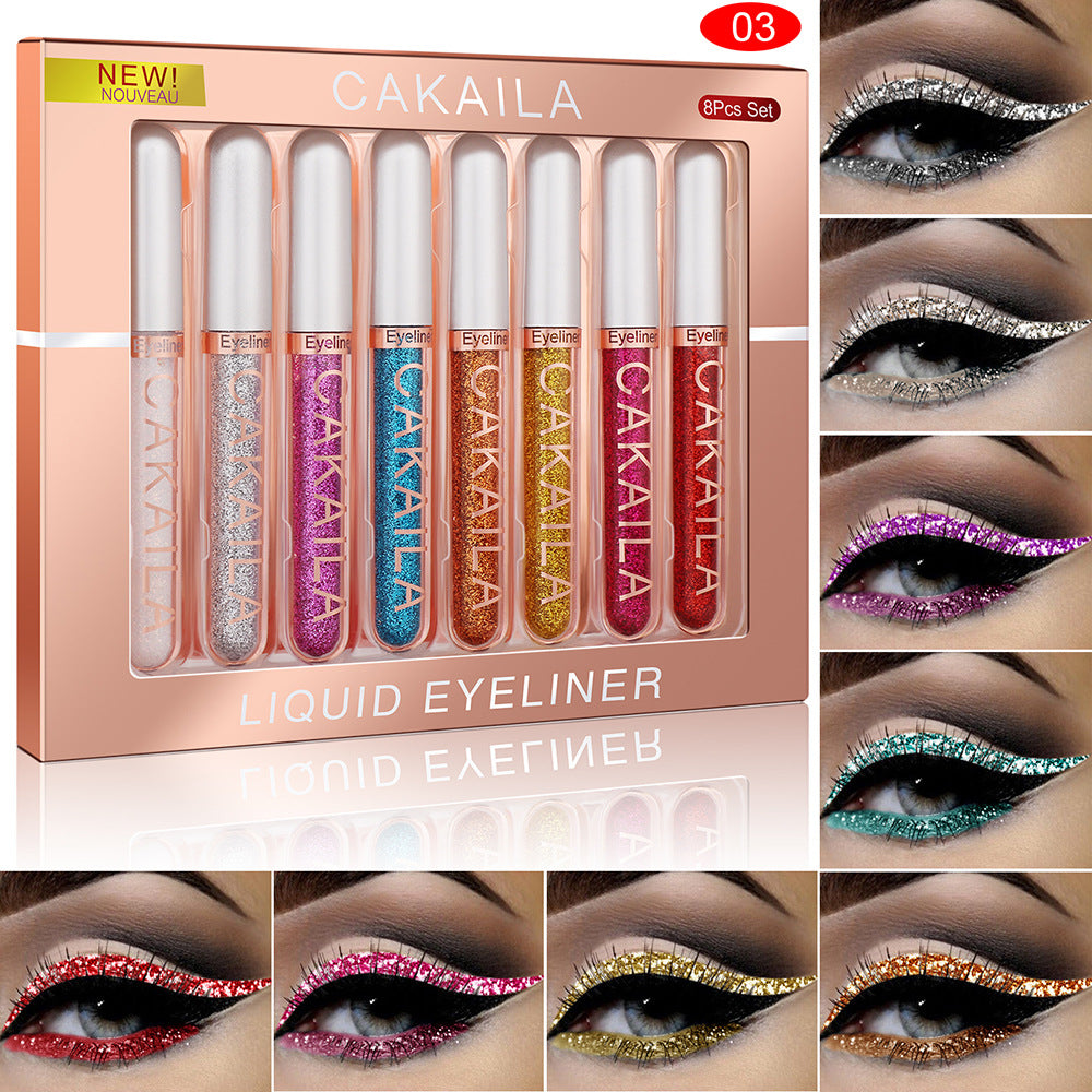 8 Colors Matte Liquid Eyeliner Set Neon Colorful Pigmented Long-lasting Smudgeproof & Waterproof Eye Liner Makeup For Women
