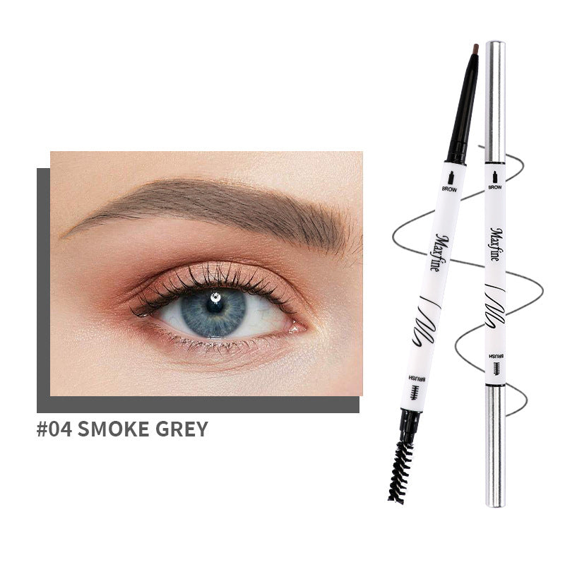 Double Head Fine Tube Eyebrow Pencil High Pigment Waterproof Not Easy To Fade Suitable For Beginners Eye Cosmetics