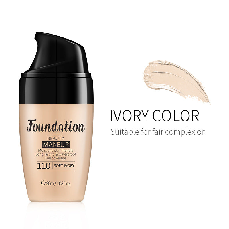 30ml Liquid Foundation Waterproof Makeup High Coverage Concealer Long-lasting Cover Dark Circle Brighten Matte Cosmetic