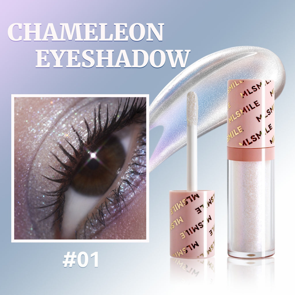 Gold Purple Chameleon Liquid Eyeshadow Pearlescent Fine Shimmer Quick Drying Eye Shadow Polarized Brightening Stage Eye Makeup