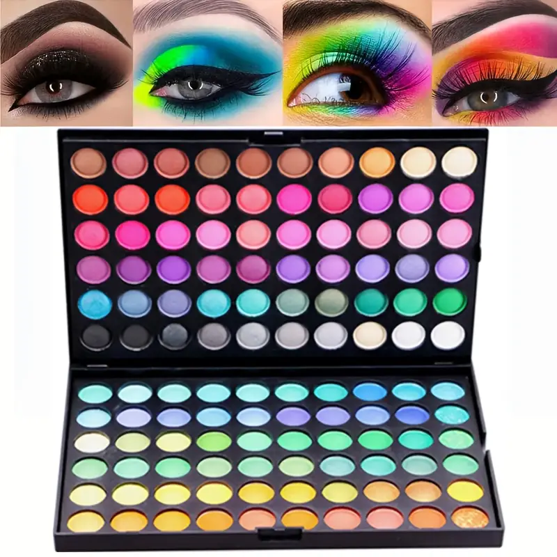 120 Color Eyeshadow Palette with Matte and Shimmer Effects Nude Warm Tones for Parties  Events and Professional Makeup Artistry