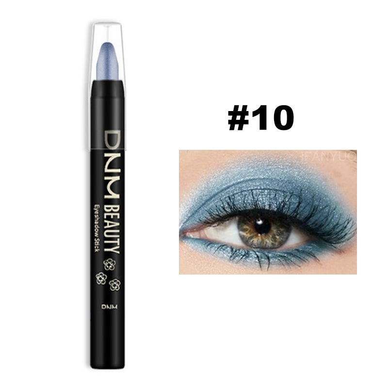 16 Colors Pearlescent Eyeshadow Sticks High Pigmented Eyeshadow Pencil Glitter Waterproof Long-Lasting Non-Smudged