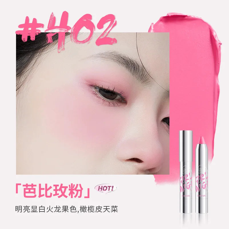 Blush Eyeshadow Stick Expansion Color Purple Cheek Eyes Base Contour Tint Makeup Pink Peach Rouge Pen Girl Cosmetic