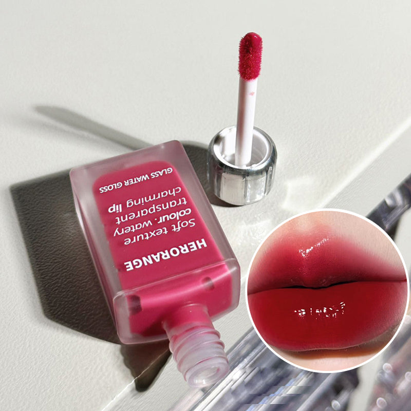 Light Glass-Like Lip Lacquer - Mirror Shine  Hydrating Formula Smudge-Proof  Long-Wear and Skin-Brightening