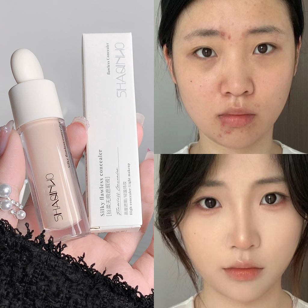 3 Colors Silky Concealer Olive Cream Texture Cover Acne Marks Spots Dark Eye Circles Face Brightening Skin Whitening Foundation