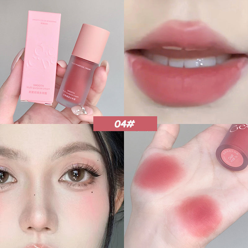 Multi Functional Blush Brush Stick Makeup Muddy Texture Cheek Lipstick Mud Long Lasting Velvet Matte Monochrome Creamy Rouge