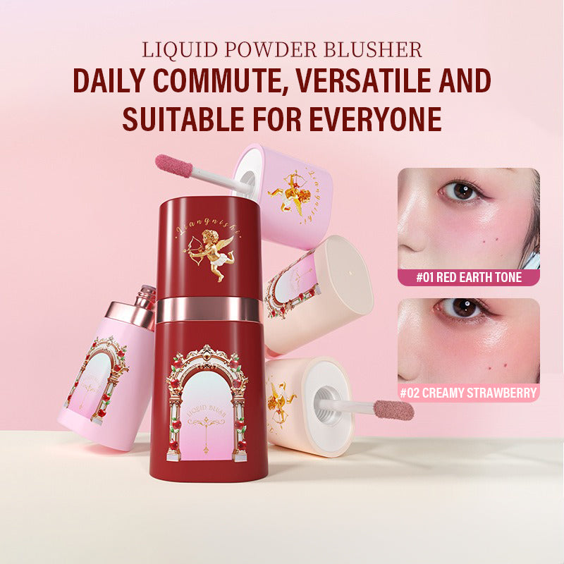 Cherry Red Liquid Blush Stick Creamy Cheek Tint Silky Matte Finish Longwear Hydration Brighten Contour Makeup Cosmetics