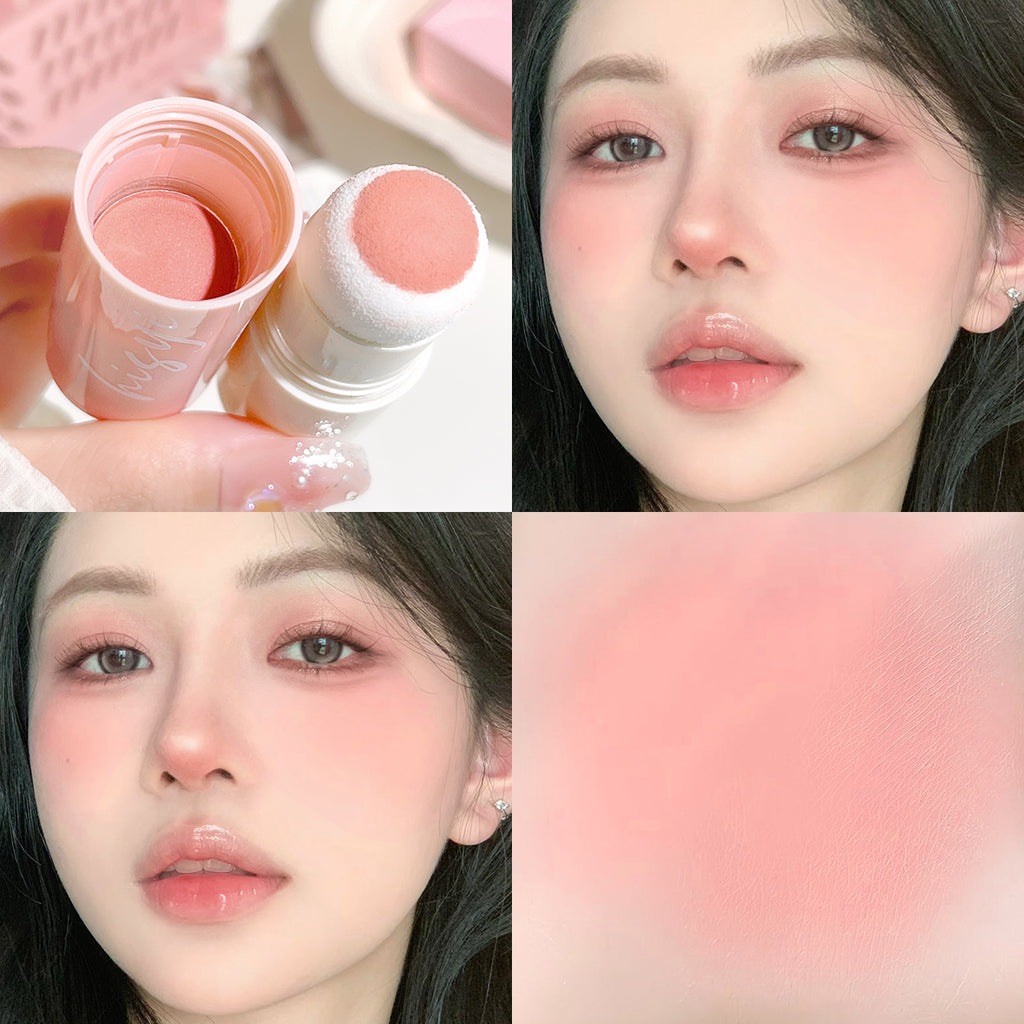 Soft Fog Blush Stick - Energetic and Bouncy Korean Style Brightening  Dual-Use for Lips and Cheeks