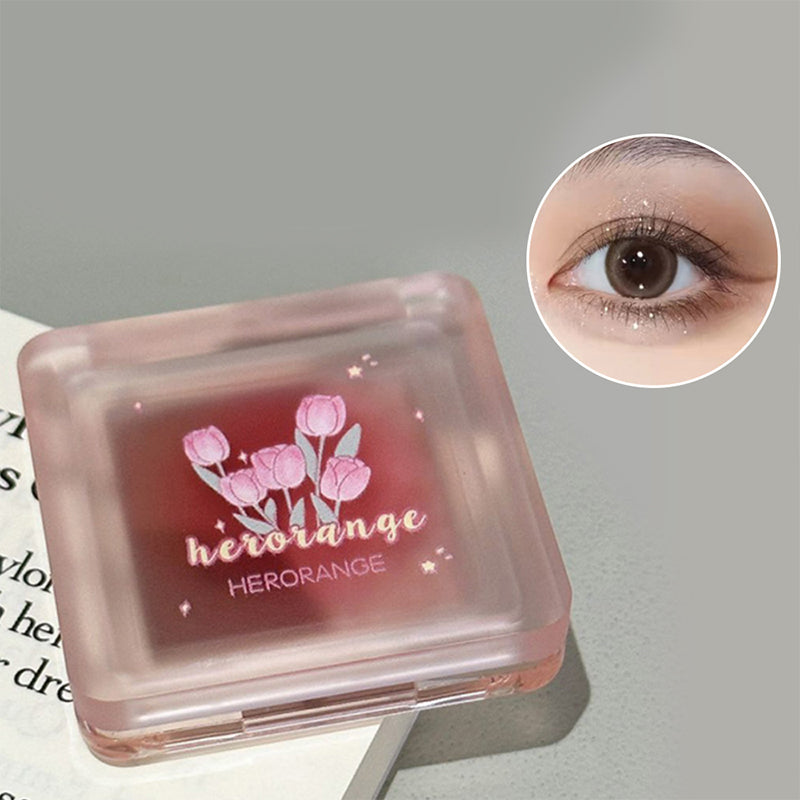Mini three pieces of eye shadow matte Pearlescent flash to tender makeup not easy to fly powder white eyeshadow tray