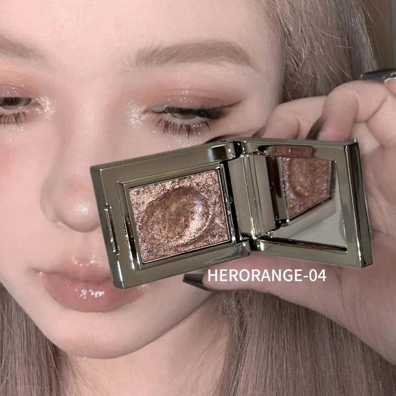 Metallic Glitter Eyeshadow Cream Sparkling Mousse Shimmer Highlighter Pressed Pigments Ice Purple Pearlescent Eyeshadow Palette