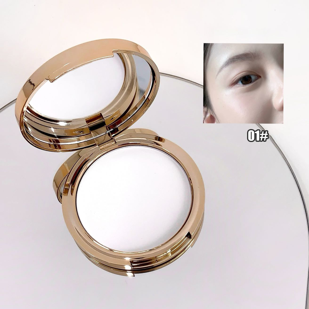 Pressed Powder Waterproof Transparent White Brighten Oil Control Concealer Natural Face Makeup Matte Setting Powder Cosmetics