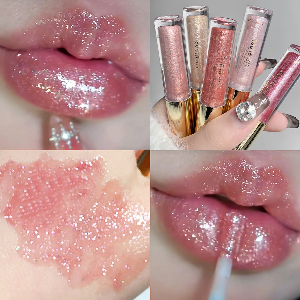 Moisturizing  plump and sparkling lip gloss  water-glossy mirror lip glaze  moisturizing and moisturizing lip oil for pouty lips