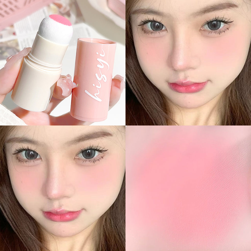 Soft Fog Blush Stick - Energetic and Bouncy Korean Style Brightening  Dual-Use for Lips and Cheeks