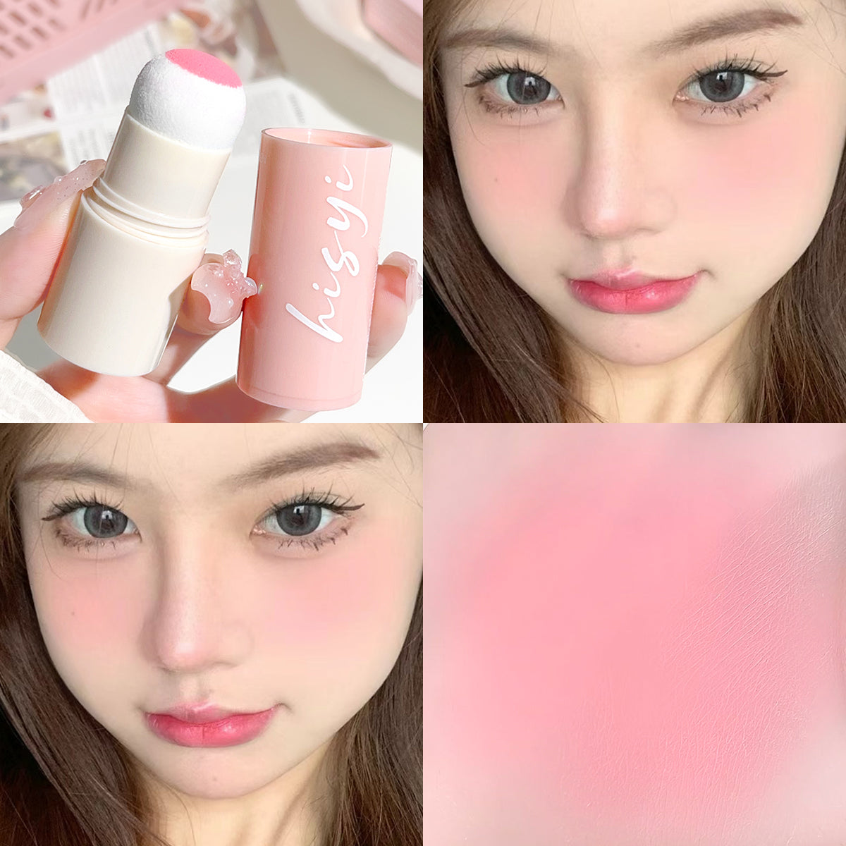 Soft Fog Blush Stick - Energetic and Bouncy Korean Style Brightening  Dual-Use for Lips and Cheeks
