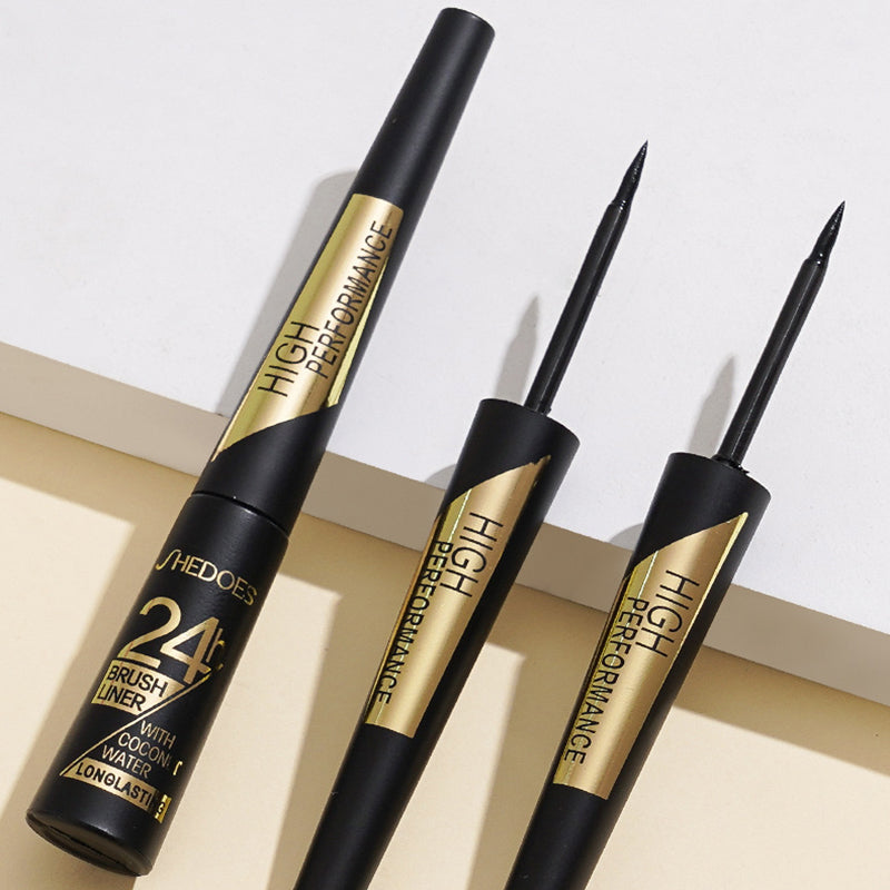 Ultra-fine black liquid eyeliner long-lasting hard-tipped gel eyeliner quick-drying non-smudged eyeliner