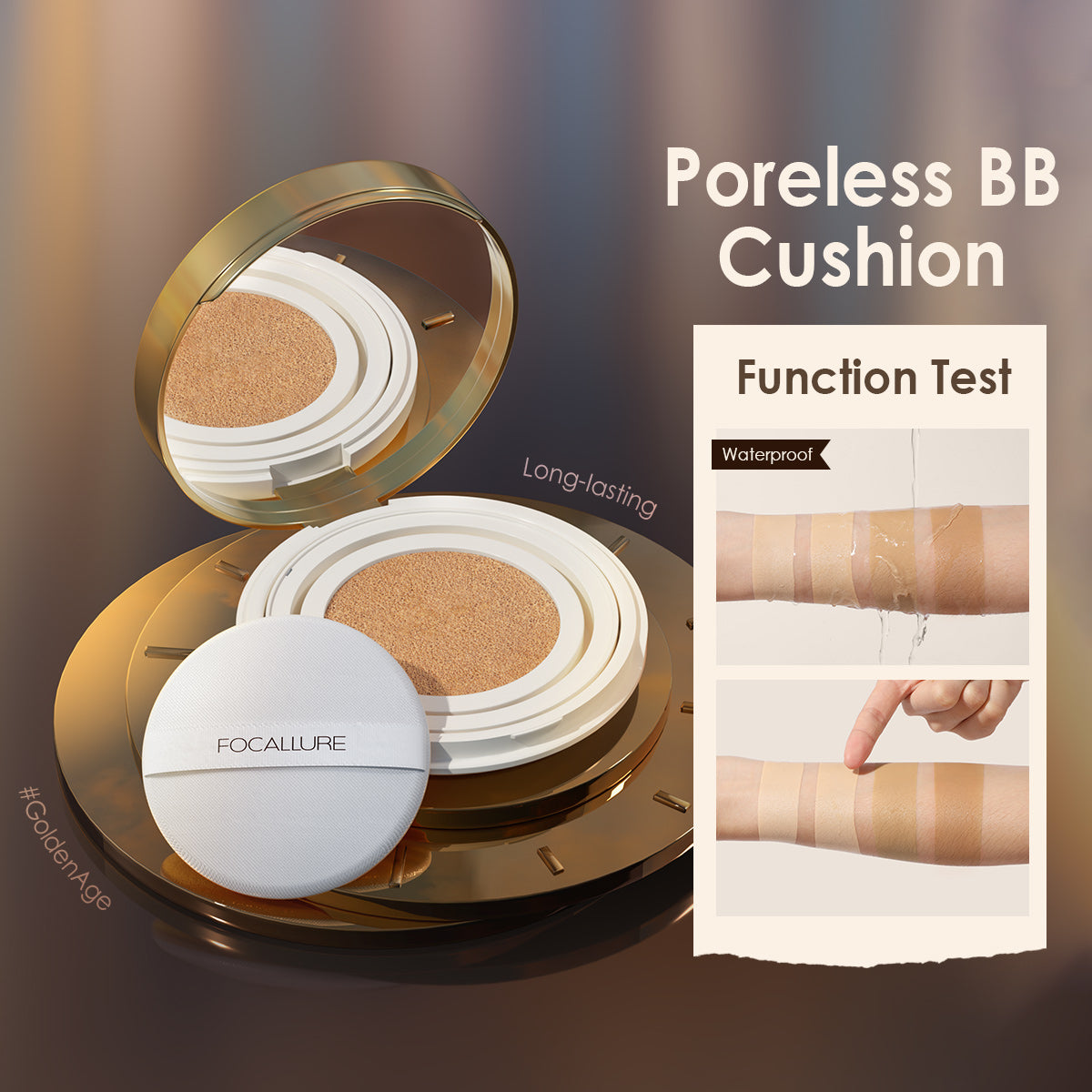 Foundation Air Cushion Waterproof Matte Base Poreless Full Coverage Face Cream Smooth Foundation Cosmetics