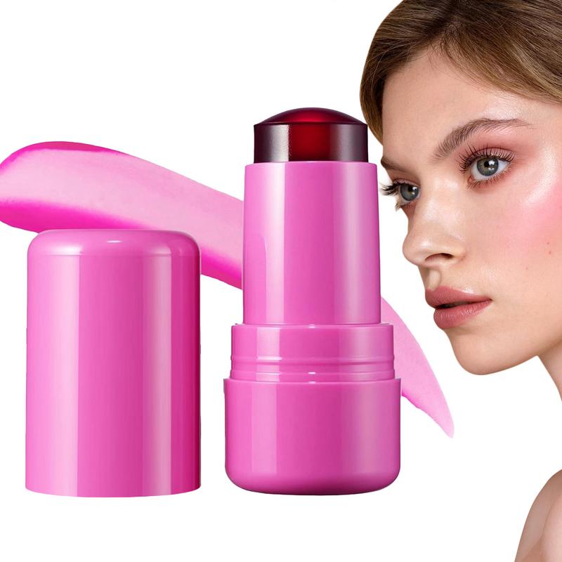 Milk Jelly Blush Stick Cheek Stain Cheek Tint Buildable Watercolor Finish Makeup Blush Jelly Tint Cheek Lip Brighten Cream Stick