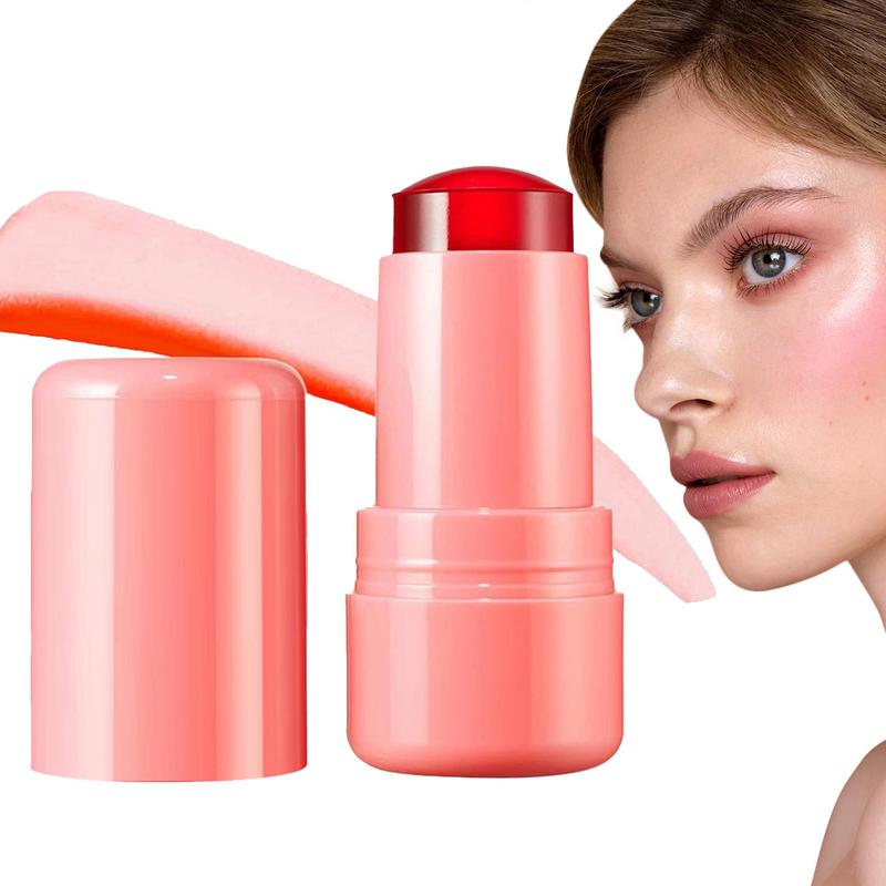 Milk Jelly Blush Stick Cheek Stain Cheek Tint Buildable Watercolor Finish Makeup Blush Jelly Tint Cheek Lip Brighten Cream Stick