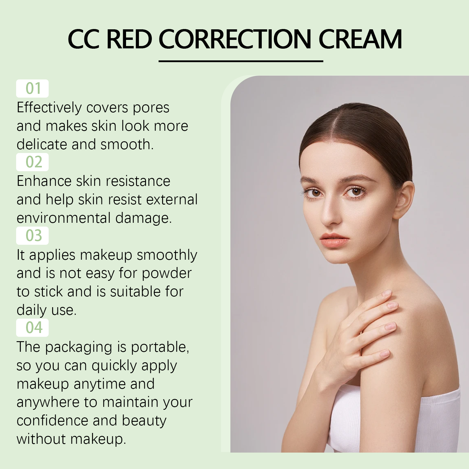 Centella Asiatica  Cream Foundation Color Correcting Facial Repair BB Cream Full Coverage Natural Concealer Whitening Liquid
