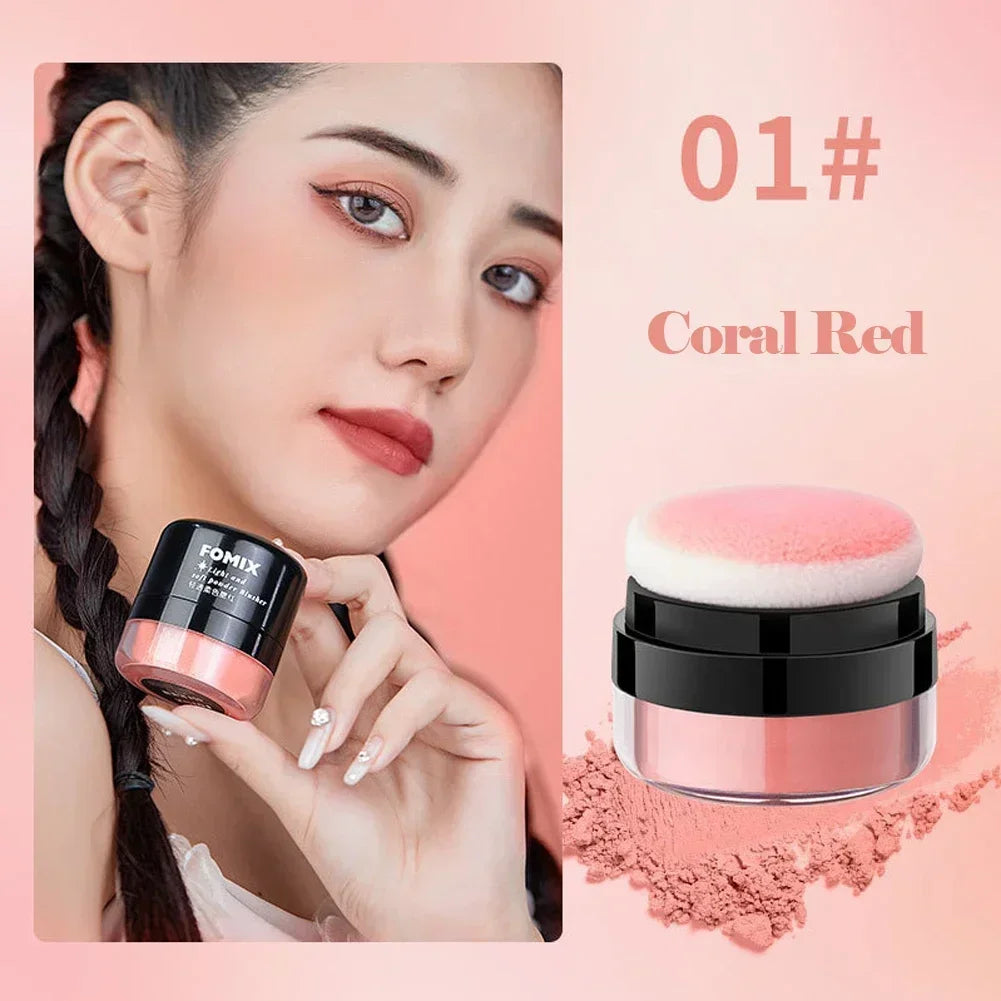 Powder Blusher Mushroom Head Air Cushion Blush High Gloss Repair Cosmetics Soft Mist Cheek Rouge Face Contour Makeup