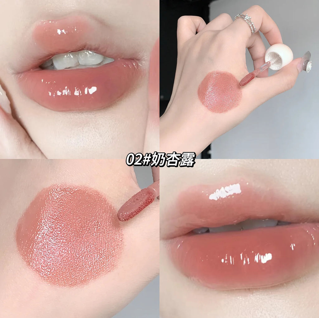 7 Color Moisturizing Lip Tint Jelly Liquid Lipstick Non Sticky Cup Sexy Lip Mud Mirror Water Lip Glaze Women Makeup Cosmetics