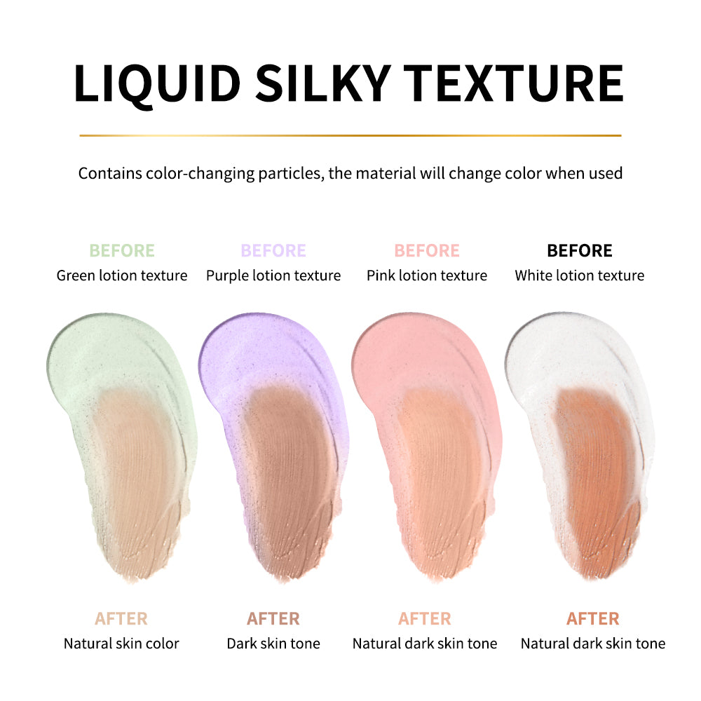 Waterproof Color Changing Liquid Foundation Centella Korean High Coverage Foundation Cream For Face Base Makeup