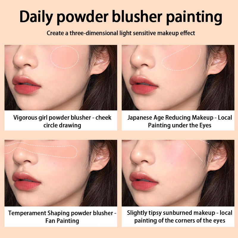 Youthful Gradient Blush - Natural Nude Shade  Easy-to-Blend Formula with Long-lasting Matte Finish