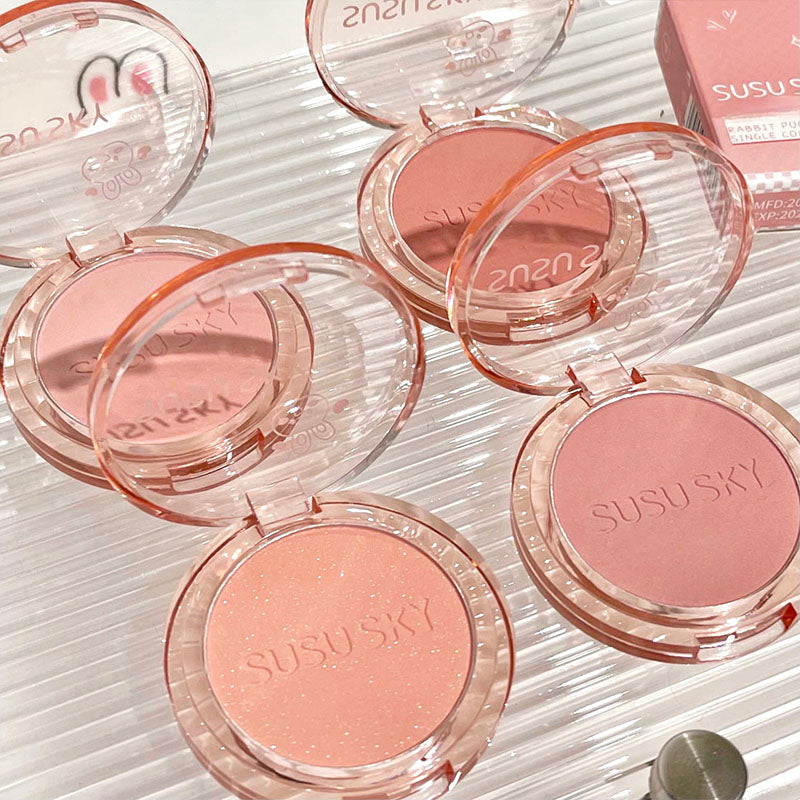 Rabbit Monochrome Blush Matte Matte Long-lasting Color Not Easy to Fly Whitening Rouge