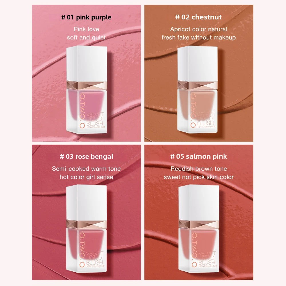 Liquid Blusher 4 Colors Rose Pink Blush Long Lasting Natural Cheek Face Makeup Blusher High Pigment For Women Cosmetics