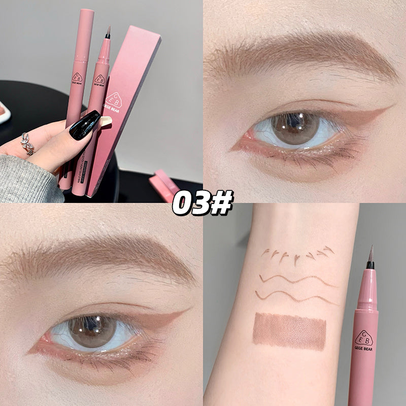 1pc Waterproof Quick Dry Liquid Eyeliner Pen Ultra-fine Matte Sweatproof Beauty Eye Makeup Black/Brown Eye Liner Lying Silkworm