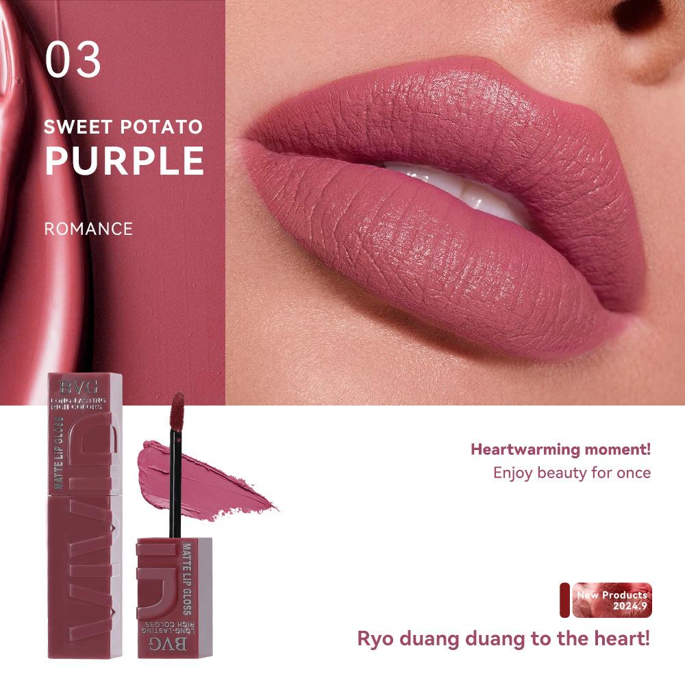 Multi-color matte lasting lip gloss lip gloss non-greasy non-fading high-end warm colors rich makeup liquid lipstick