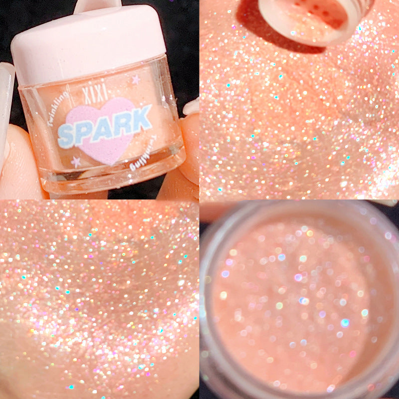 Dream Glitter Highlighter Powder Eyeshadow Makeup Face Brightening Pearl Three-dimensional Highlighter Powder Shimmer Cosmetics