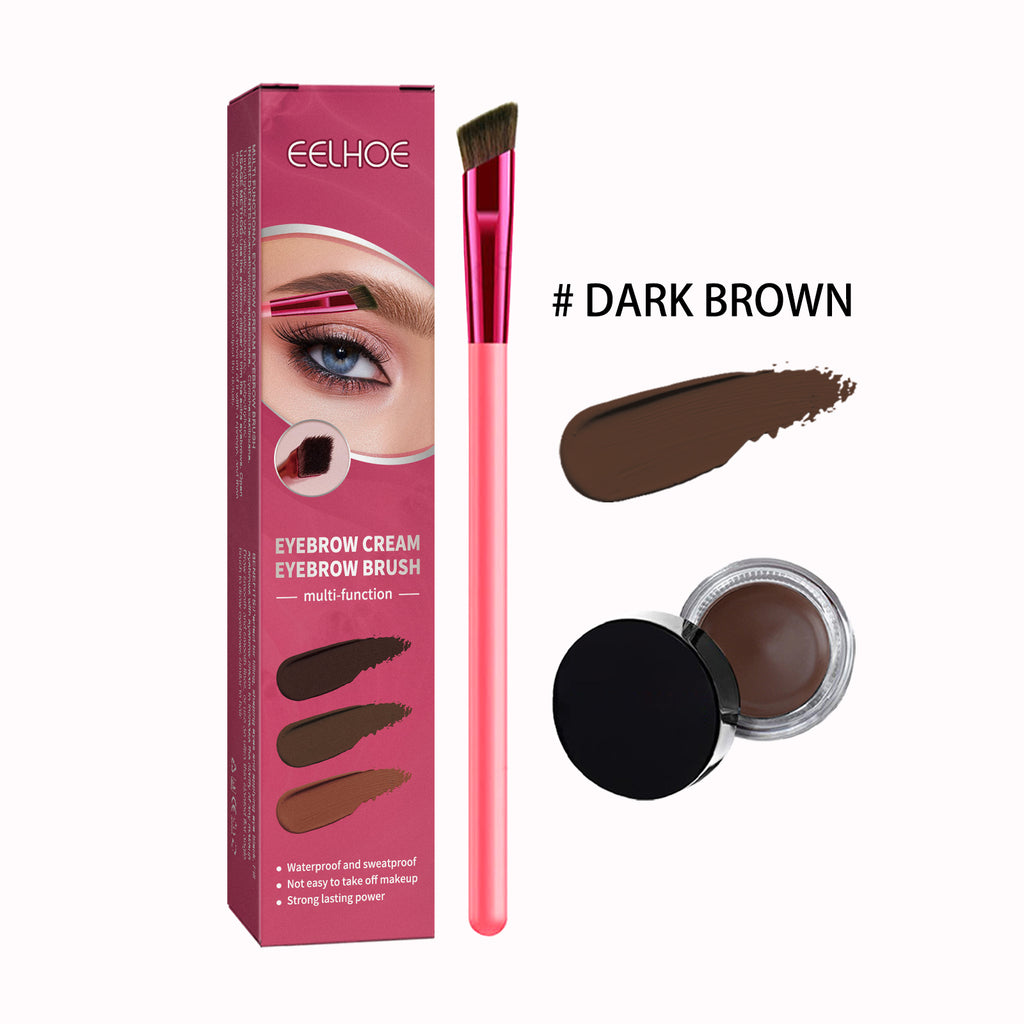 3Color Eyebrow Pomade Eyebrow Eyeliner Gel Waterproof Long-lasting Tinted Sculpted Brow Gel with Brush Eyebrow Stamp Pencil Kit