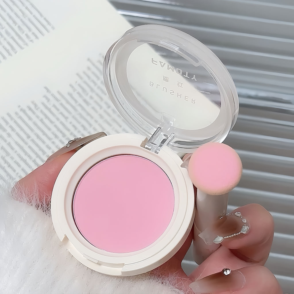 Monochrome Face Blush Palette Longlasting Waterproof Pressed Powder Matte Blush for Contouring Cheeks Travel Cosmetics