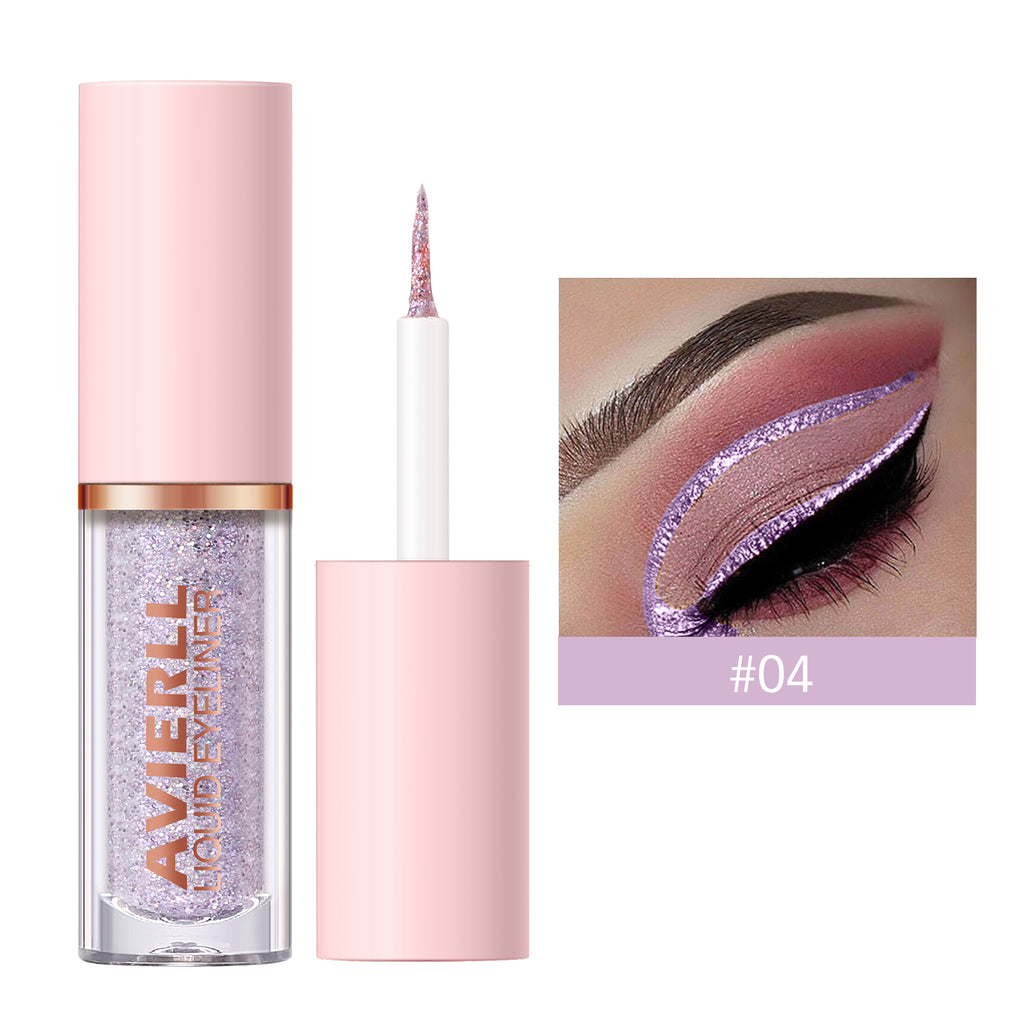 Glitter Liquid Eyeliner Pen - Long-Lasting  Smudge-Proof  Waterproof  Fast-Drying Easy-to-Use Eye Makeup with Golden Colour To