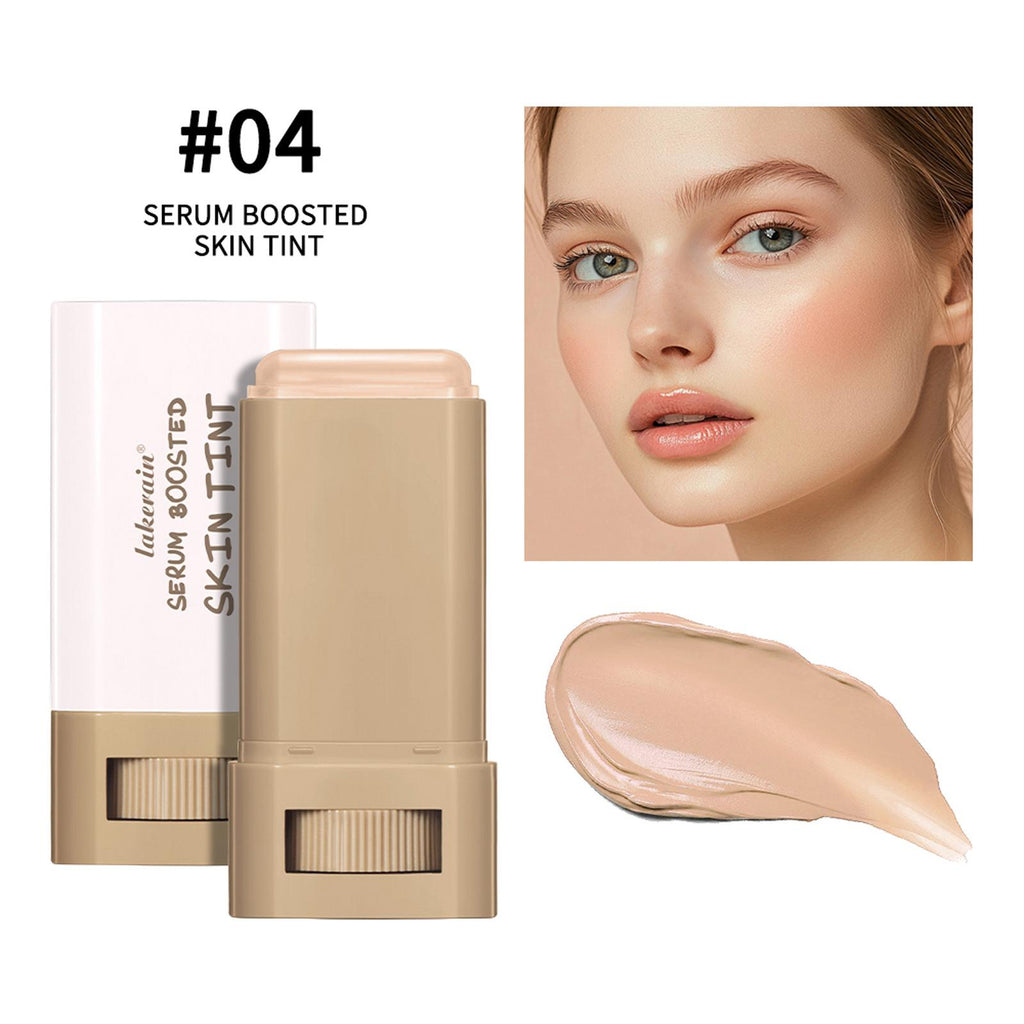 Beauty Balm Serum Boosted Skin Tint Weightless Breathable, Second-Skin Feel Solid Tinted Moisturizing Serum Makeup