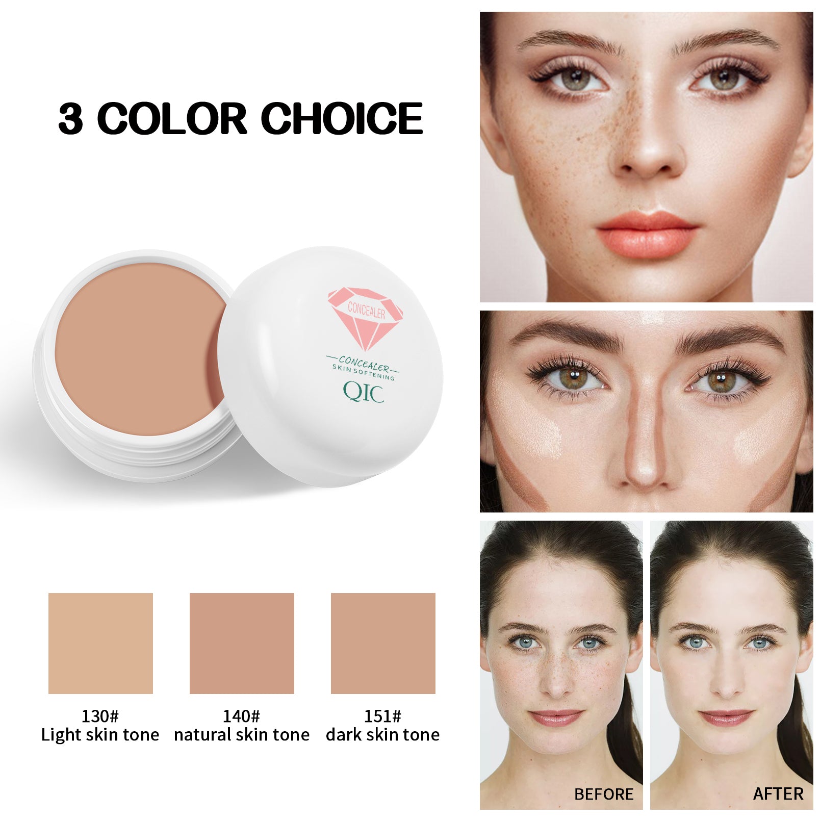 High Definition Concealer Waterproof Full Coverage Concealer For Tattoos Scars Natural Finish Foundation All Skin Tones Types