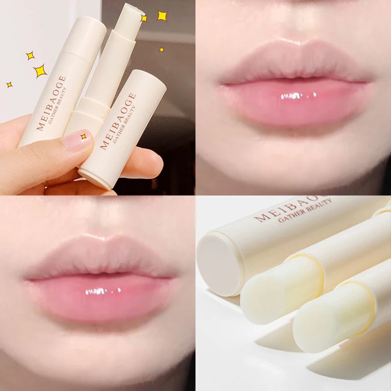 1pc Clear Colorless Lip Balm Moisturizing Lip Mask Crystal Lipstick Primer Nourishing Anti-cracking Makeup Lip Care Jelly Tinted