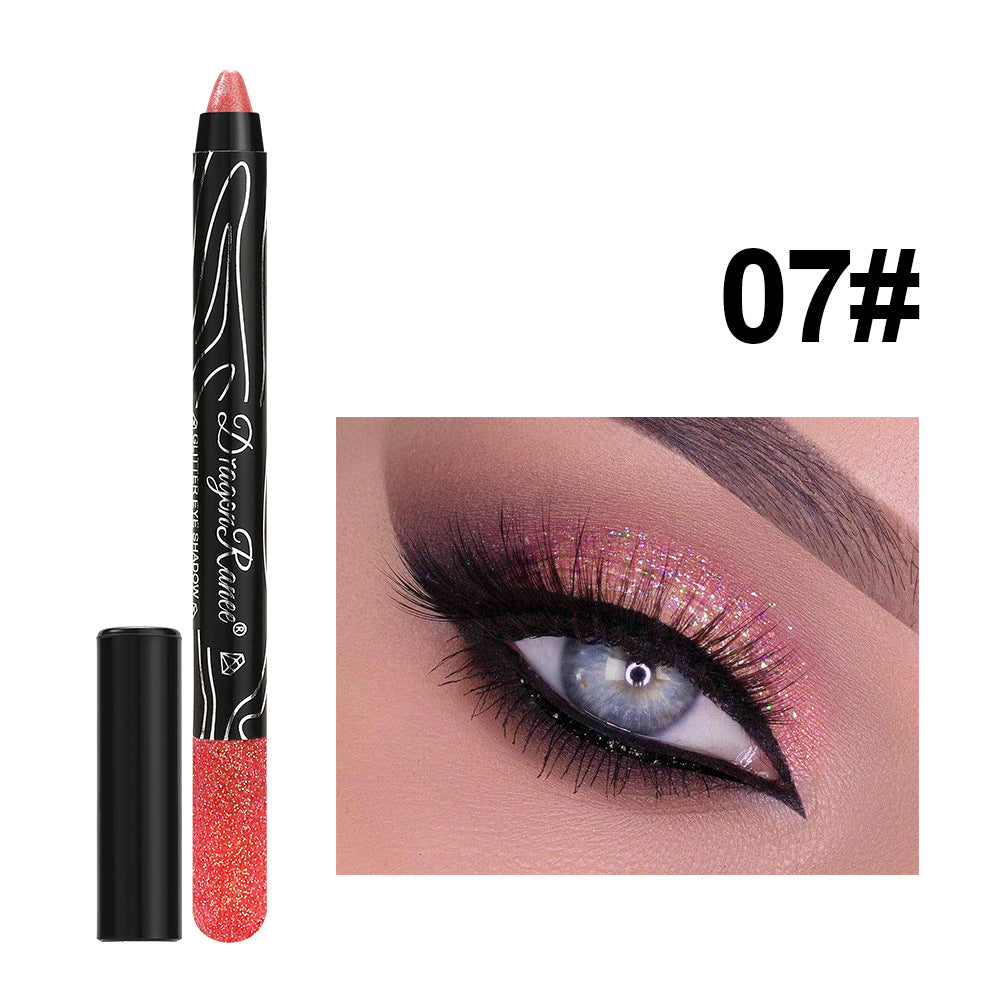 1Pc Metallic Purple Eyeshadow Pencil Glitter Silkworm Liner Pen Highlighter Long Lasting Gold Blue Cream Eye Shadow  Makeup