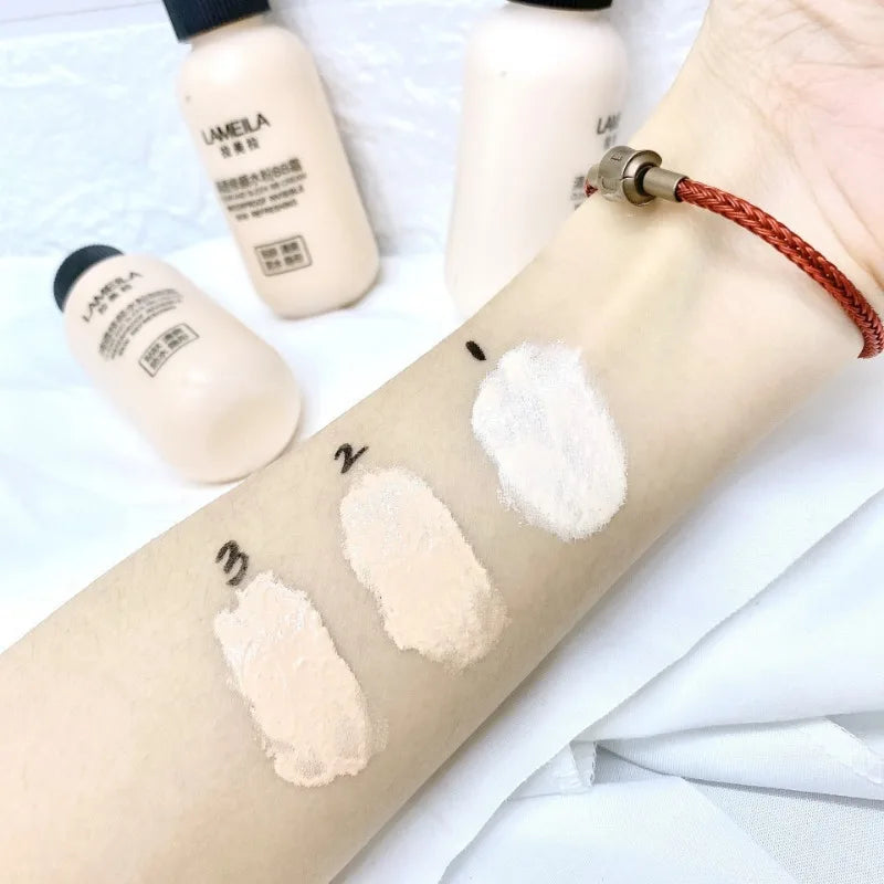 3Colors High Coverage Concealer Face Liquid Foundation Makeup Waterproof Base Cream Brighten Whitening Matte Foundation Cosmetic