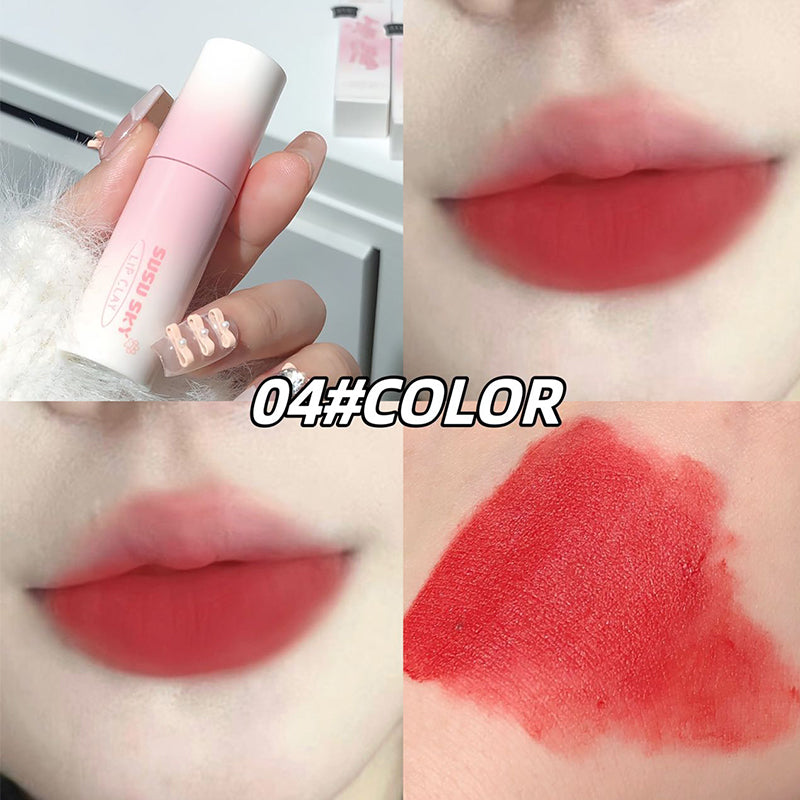 Balloon Kitten Matte Lip Mud Velvet Matte Silky Non-Drying Whitening Lip Glaze
